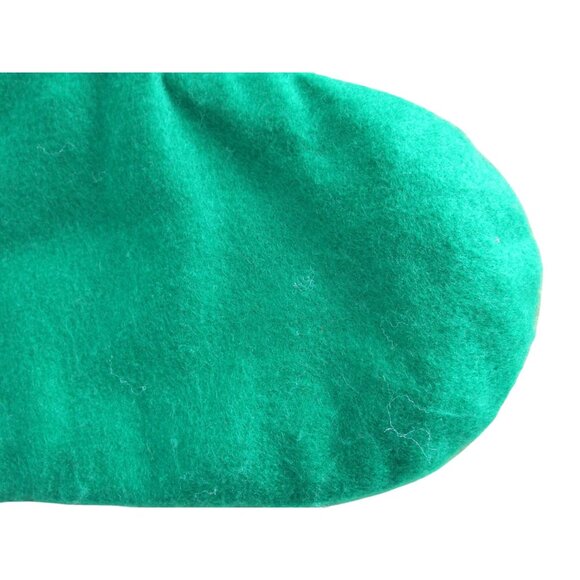 Vintage Embroidered Finished Christmas Stocking Girl Doll Teddy Bear Santa GUC - Picture 15 of 16